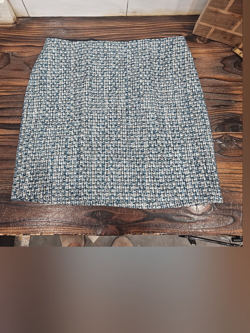 White House Black Market Textured Tweed Mini Skirt Womens 8